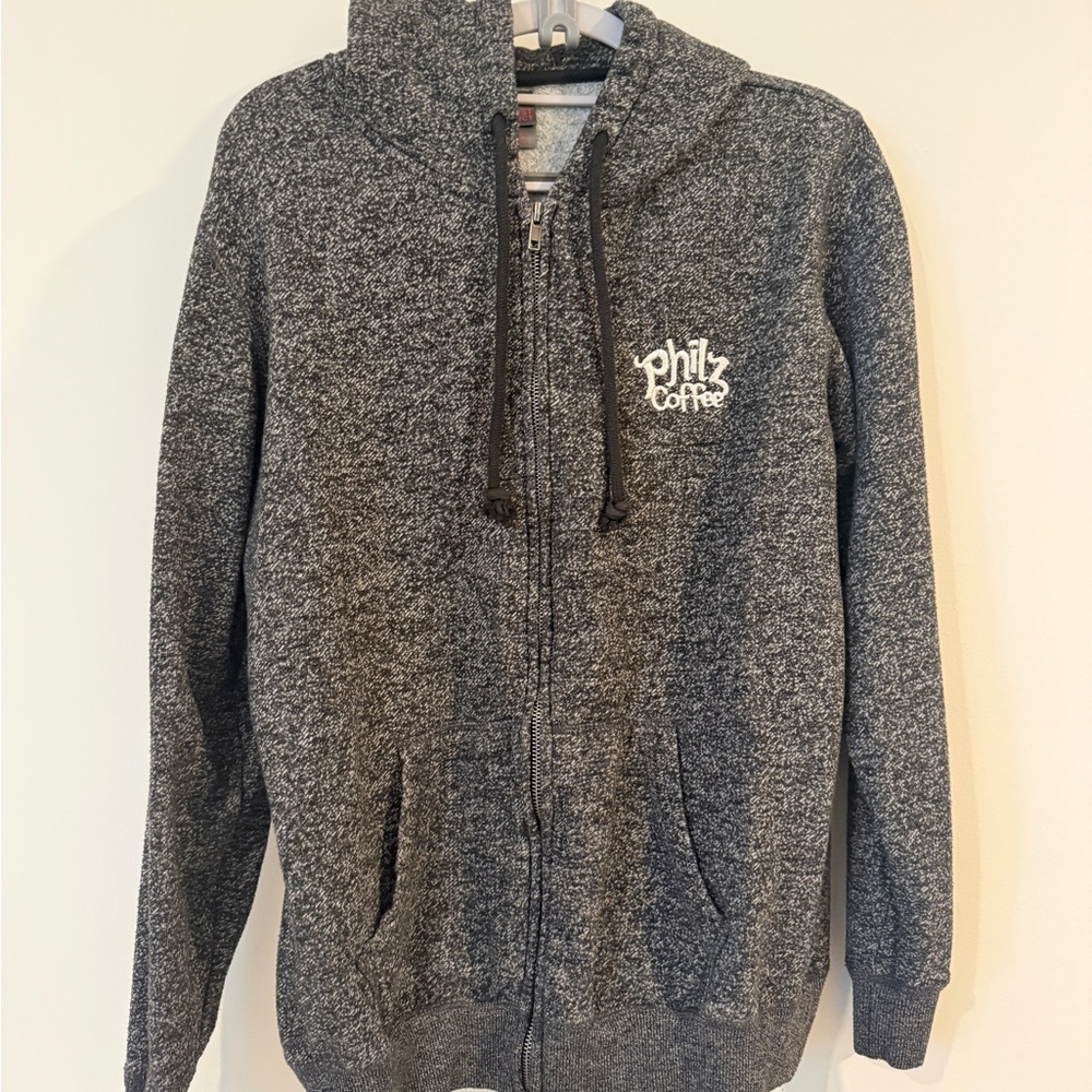 Philz Coffee Grey zip up hoody